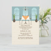 レストランインテリア招待状 招待状 (スタンド正面)