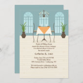 レストランインテリア招待状 招待状 (正面/裏面)