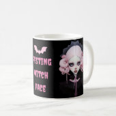 レストランウィッチ顔パステルゴシックヴァンパイアハロウィーン コーヒーマグカップ (正面右)