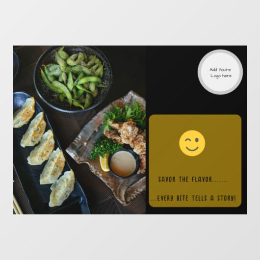 レストランウィンドウの固定 ウィンドウサイン (シート)
