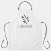 レストランウェイターロゴナイフとフォーク エプロン (正面)