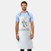 レストランウェイターロゴナイフとフォーク エプロン (着用した状態)