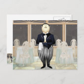 レストランウェイター ポストカード (正面/裏面)