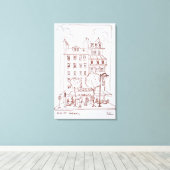 レストランオンブールバード |サンジェルマン，パリ キャンバスプリント (インサイチュ (ウッドフロア))