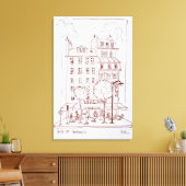 レストランオンブールバード |サンジェルマン，パリ キャンバスプリント (インサイチュ (リビング))