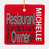 レストランオーナー超凡人カスタム セラミックオーナメント (裏面)