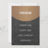 レストランオープニングエレガントヴィンテージの黒板 招待状 (裏面)