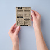 レストランカスタムメニューシート チラシ (手)