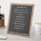 レストランカフェコーヒーショップの価格表 台座サイン (インサイチュ)