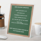 レストランカフェコーヒーショップの価格表 台座サイン (インサイチュ)