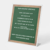 レストランカフェコーヒーショップの価格表 台座サイン (正面)