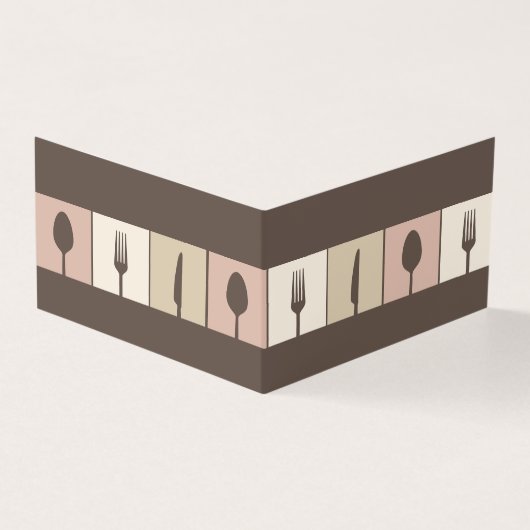 レストランカフェメニュービジネス折り畳みテントカード 名刺 (外部)