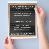 レストランカフェ両面メニューフライヤーレターボード チラシ (手)