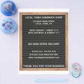 レストランカフェ両面メニューフライヤーレターボード チラシ (シングル)