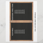 レストランカフェ　メニュー両面フライヤー　レターボード チラシ (裏面)