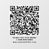 レストランカフェQRコード ウィンドウサイン (シート)