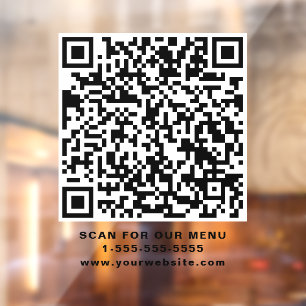 レストランカフェQRコード ウィンドウサイン