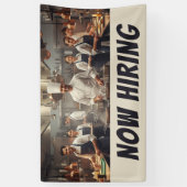 レストランキッチン今すぐ採用バナー – カスタム 横断幕 (縦)