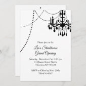 レストラングランドオープンとシャンデリア 招待状 (正面/裏面)