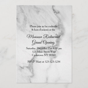 レストラングランドオープン大理石 招待状