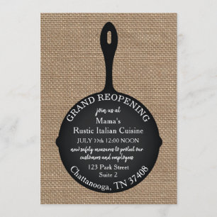 レストラングランドリオープンバーラップスキレット 招待状