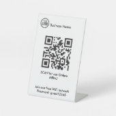 レストランコーヒーショップメニュー用QRコード 台座サイン (正面)