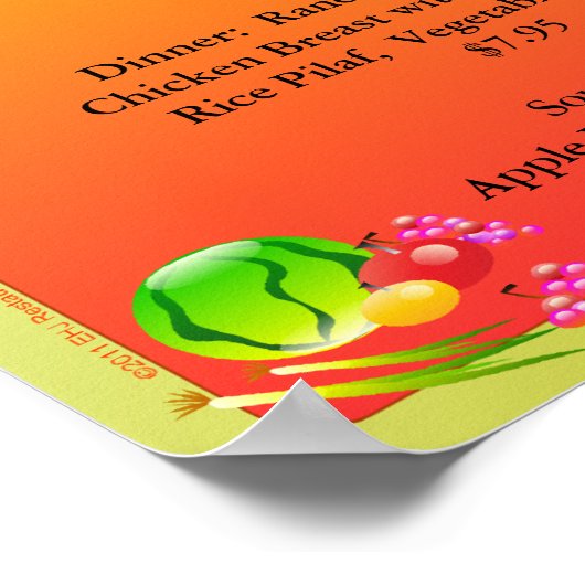 レストランサプライズデイリースペシャルズサンライズカフェ ポスター (角)