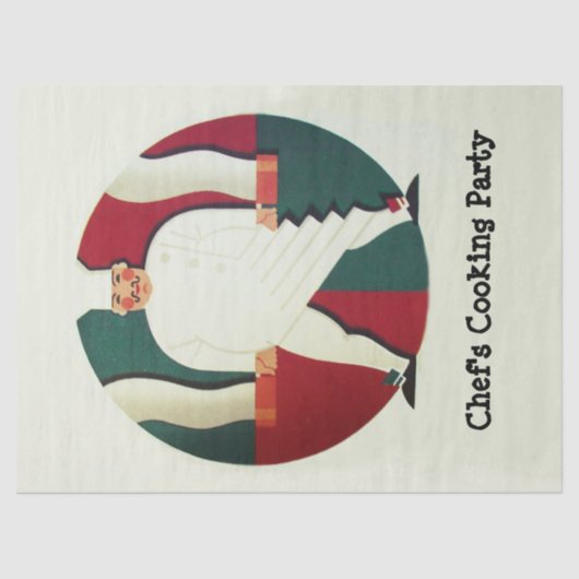 レストランシェフの料理パーティー料理ティッシュP 薄葉紙 (正面)