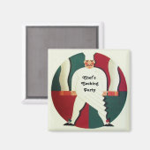 レストランシェフの料理パーティー料理 マグネット (正面/裏面)