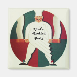 レストランシェフの料理パーティー料理 マグネット