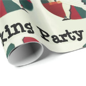 レストランシェフの料理パーティー料理 ラッピングペーパー (ロールコーナー)