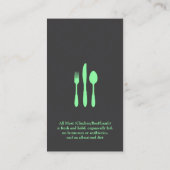 レストランシェフケータリング名刺 名刺 (裏面)