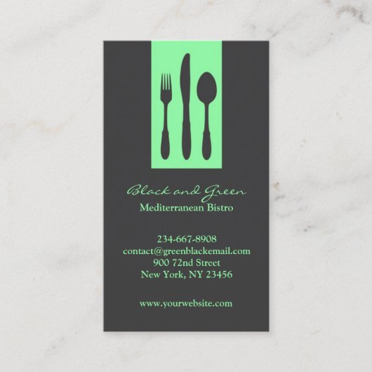 レストランシェフケータリング名刺 名刺 (正面)