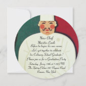 レストランシェフ料理料理卒業パーティー 招待状 (裏面)