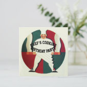 レストランシェフ料理誕生日パーティー招待 招待状 (スタンド正面)