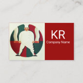 レストランシェフ料理食品、ケータリングモノグラム 名刺 (裏面)