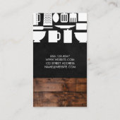 レストランシェフ | 料理器具 | ウッド 名刺 (裏面)