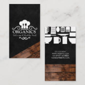 レストランシェフ | 料理器具 | ウッド 名刺 (正面/裏面)