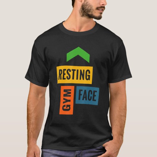 レストランジム顔ワークアウトホール Tシャツ (正面)