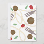 レストランスパゲティディナーディナーイタリアンパーティー 案内状 (裏面)