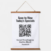 レストランスペシャル用QRコード 吊り下げ型タペストリー (正面)