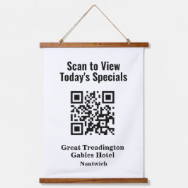レストランスペシャル用QRコード 吊り下げ型タペストリー