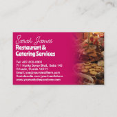 レストランダイニングケータリングカフェフードテンプレート 予約カード (正面)
