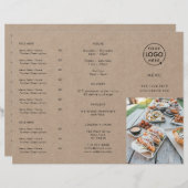 レストランテイクアウト |クラフト素朴テイクアウェイメニュー (正面/裏面)