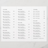 レストランテイクアウト |ミニマルなロゴケータリングメニュー (裏面)