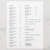 レストランテイクアウト |ミニマルなロゴケータリングメニュー チラシ (裏面)