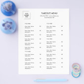 レストランテイクアウト |ミニマルなロゴケータリングメニュー チラシ (シングル)