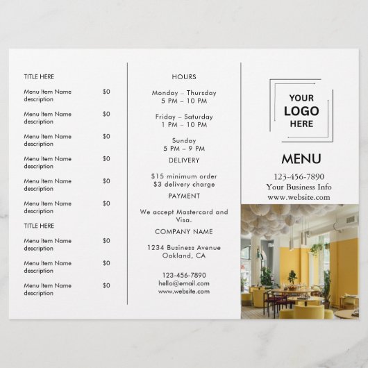 レストランテイクアウト | 写真モダンのカスタム撮影 (正面)