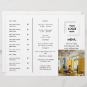 レストランテイクアウト | 写真モダンのカスタム撮影 (正面/裏面)