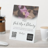 レストランデリバリーQRコードペデスタル標識 台座サイン (インサイチュ)